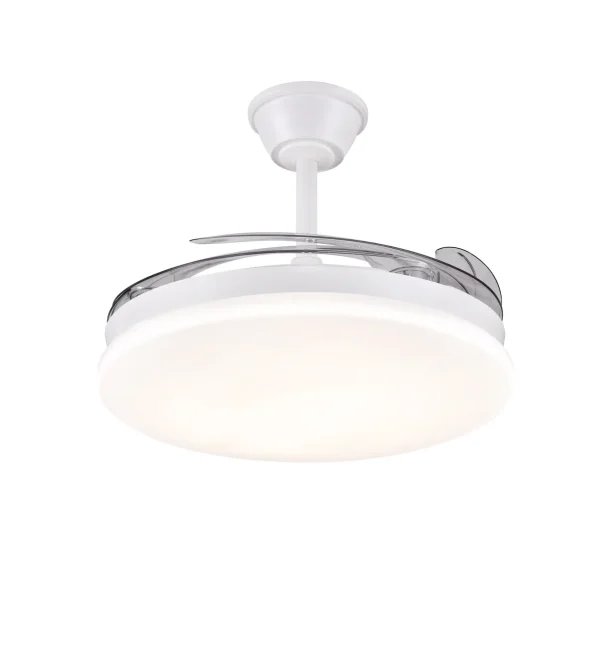 Ventilador retráctil P&B Chloe XL blanco LED 50-122 cm