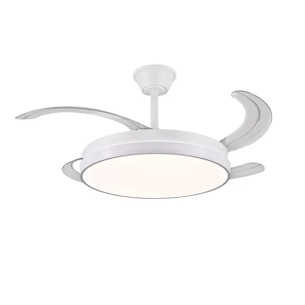 Ventilador retráctil P&B Fiona L blanco LED 50-108 cm