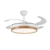 Ventilador retráctil P&B Fiona L blanco madera LED 50-108 cm