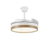 Ventilador retráctil P&B Fiona L blanco madera LED 50-108 cm