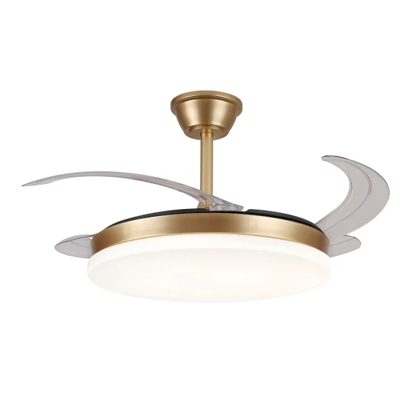 Ventilador retráctil P&B Isabella L champan LED 50-108 cm