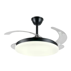 Ventilador retráctil P&B Isabella L negro LED 50-108 cm