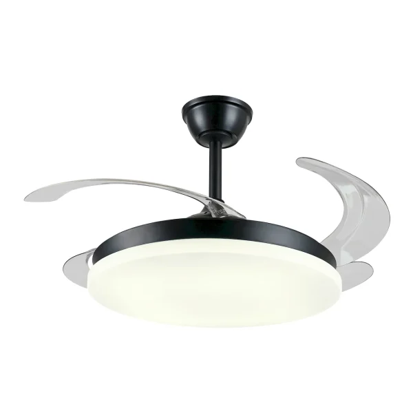 Ventilador retráctil P&B Isabella L negro LED 50-108 cm