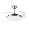 Ventilador retráctil P&B Isabella L níquel LED 50-108 cm