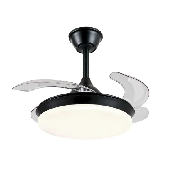 Ventilador retráctil P&B Isabella S negro LED 40-92 cm
