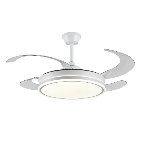 Ventilador retráctil P&B Ambra XL blanco LED 50-122 cm