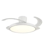Ventilador retráctil P&B Melody S Base blanco LED 41-92 cm