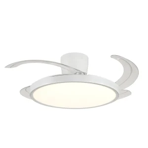 Ventilador retráctil P&B Melody L Base blanco LED 48-108 cm