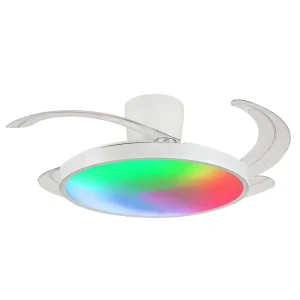 Ventilador retráctil P&B Melody L Base blanco RGB 48-108 cm