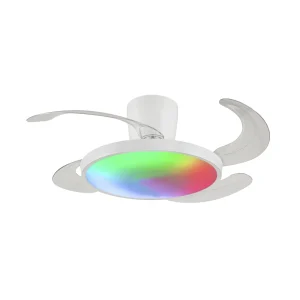 Ventilador retráctil P&B Melody S Base blanco RGB 41-92 cm