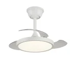 Ventilador retráctil P&B Melody XS blanco LED 30-68 cm