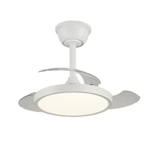 Ventilador retráctil P&B Melody XS blanco LED 30-68 cm