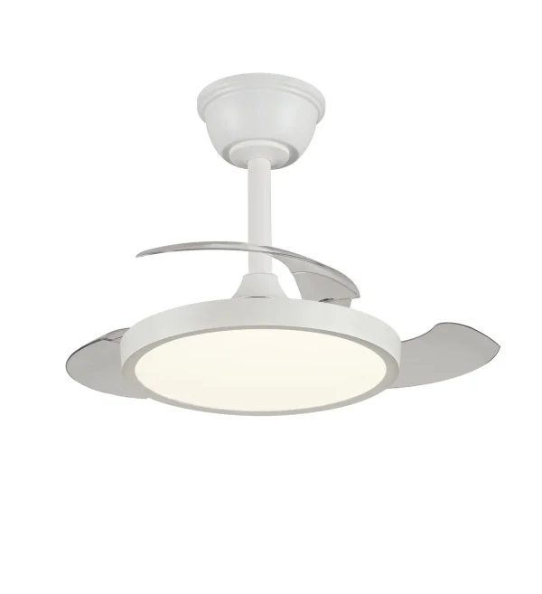 Ventilador retráctil P&B Melody XS blanco LED 30-68 cm