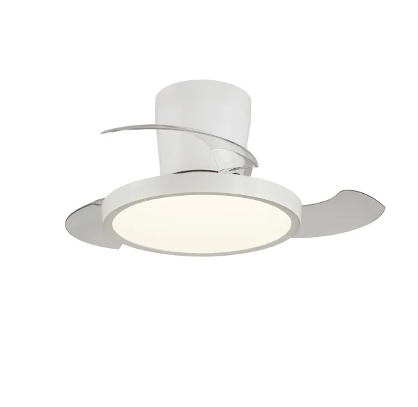 Ventilador retráctil P&B Melody XS Base blanco LED 30-68 cm