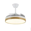 Ventilador retráctil P&B Mina L blanco madera LED 40-92 cm
