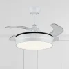 Ventilador retráctil P&B Mina S blanco LED 40-92 cm
