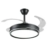 Ventilador retráctil P&B Selina L negro LED 50-108 cm