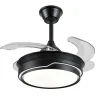 Ventilador retráctil P&B Selina S negro LED 40-92 cm