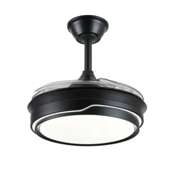 Ventilador retráctil P&B Selina S negro LED 40-92 cm