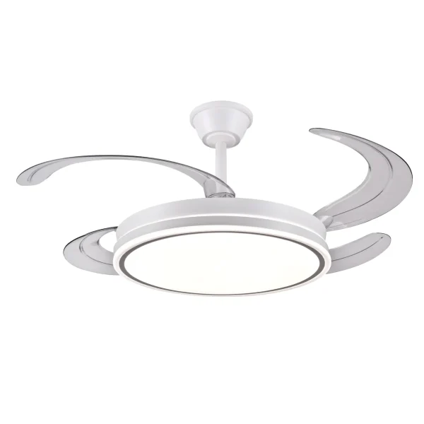 Ventilador retráctil P&B Stella L blanco LED 50-108 cm