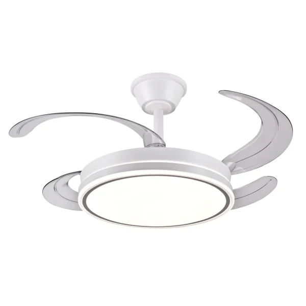 Ventilador retráctil P&B Stella S blanco LED 40-92 cm