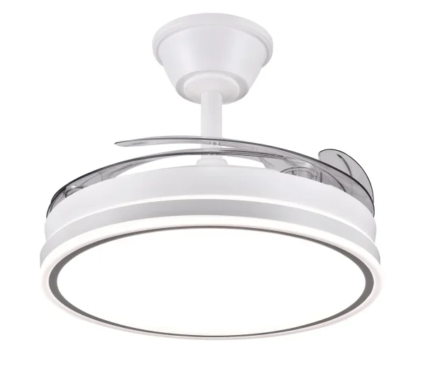 Ventilador retráctil P&B Stella S blanco LED 40-92 cm