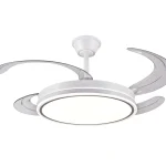 Ventilador retráctil P&B Stella XL blanco LED 50-122 cm