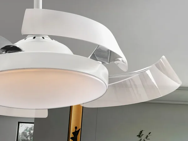 Ventilador retráctil schuller Enzo blanco LED 53-106 cm