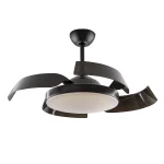 Ventilador retráctil schuller Enzo negro luz LED 53-106 cm