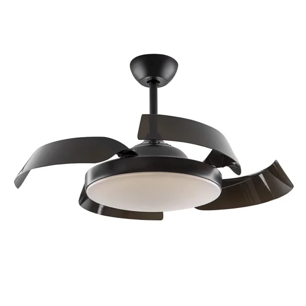 Ventilador retráctil schuller Enzo negro LED 53-106 cm