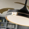 Ventilador retráctil schuller Herón negro oro LED 50-106 cm