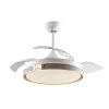Ventilador retráctil schuller Herón blanco oro LED 50-106 cm