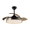 Ventilador retráctil schuller Herón negro oro LED 50-106 cm