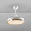 Ventilador retráctil schuller Herón blanco oro LED 50-106 cm