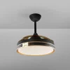 Ventilador retráctil schuller Herón negro oro LED 50-106 cm