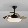Ventilador retráctil schuller Herón negro oro LED 50-106 cm
