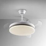 Ventilador retráctil schuller Vento blanco bronce LED 50-100 cm