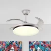 Ventilador retráctil schuller Vento blanco bronce LED 50-100 cm