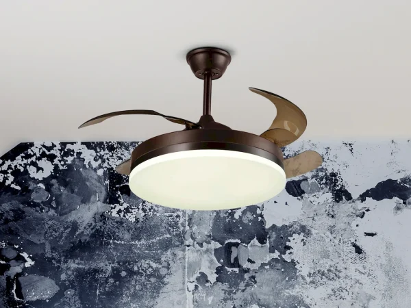 Ventilador retráctil schuller Vento marrón LED 50-100 cm