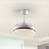 Ventilador schuller Vento Mini blanco bronce LED 40-90 cm