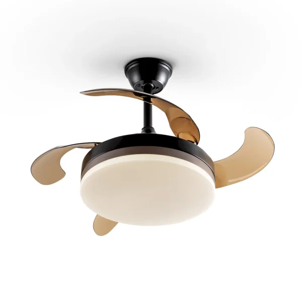 Ventilador schuller Vento Mini negro bronce LED 40-90 cm