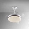 Ventilador schuller Vento Mini blanco bronce LED 40-90 cm