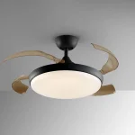 Ventilador retráctil schuller Venturi negro luz LED 50-106 cm