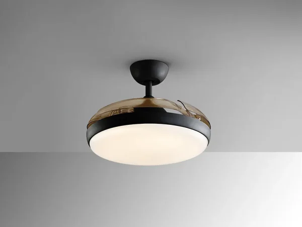 Ventilador retráctil schuller Venturi negro luz LED 50-106 cm