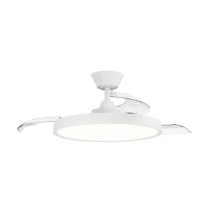 Ventilador retractil Sulion Bombay M blanco LED 50-106 cm