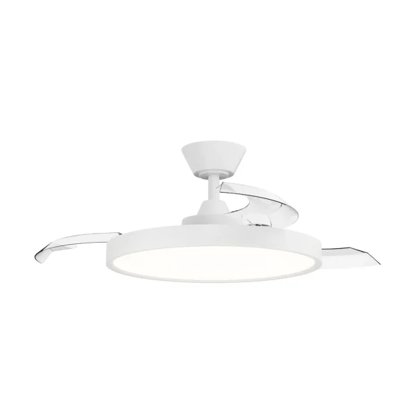 Ventilador retractil Sulion Bombay M blanco LED 50-106 cm