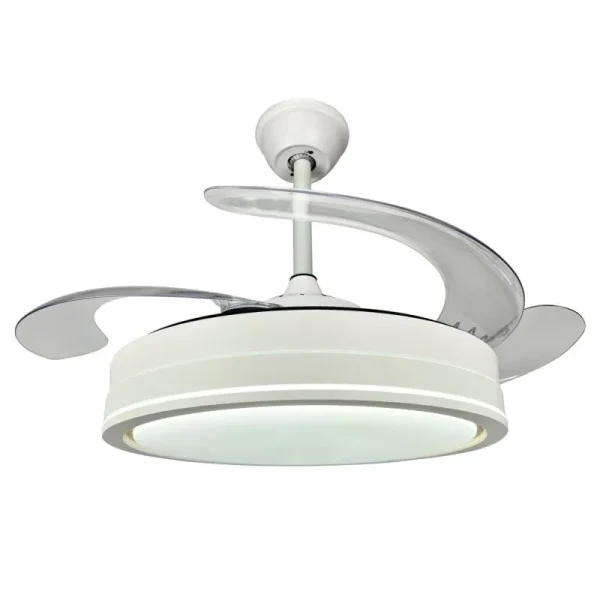 Ventilador de techo retráctil Sunaca Cordoba blanco oro LED 48-112 cm