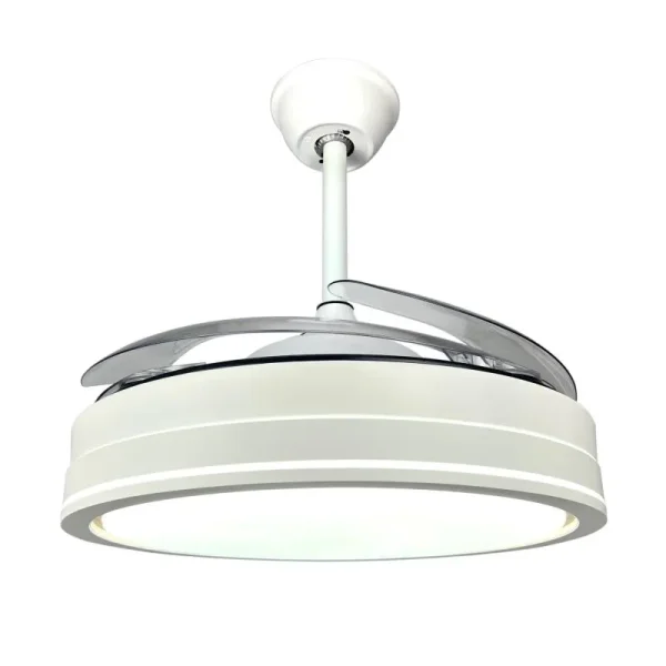 Ventilador de techo retráctil Sunaca Cordoba blanco oro LED 48-112 cm