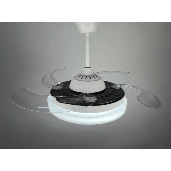 Ventilador de techo retráctil Sunaca Linares blanco oro LED 51-112 cm