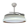 Ventilador de techo retráctil Sunaca Linares blanco oro LED 51-112 cm